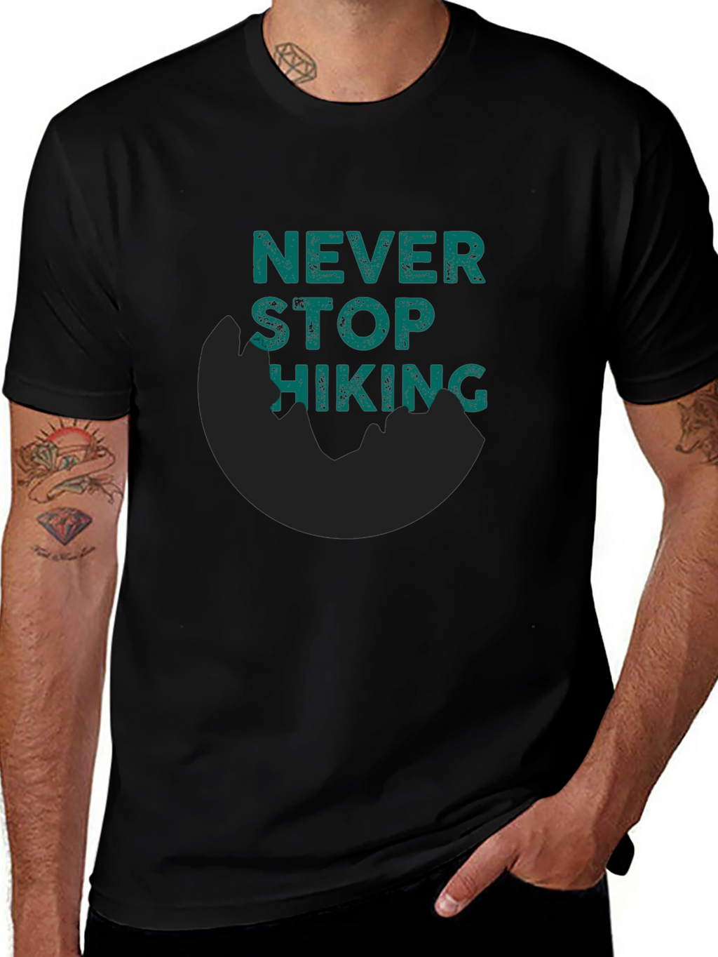 Never Stop Hiking Tee