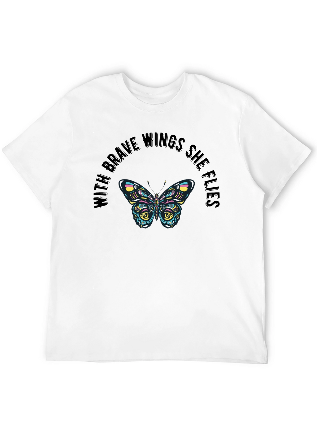 Brave Wings Butterfly Graphic Tee - Comfort Fit