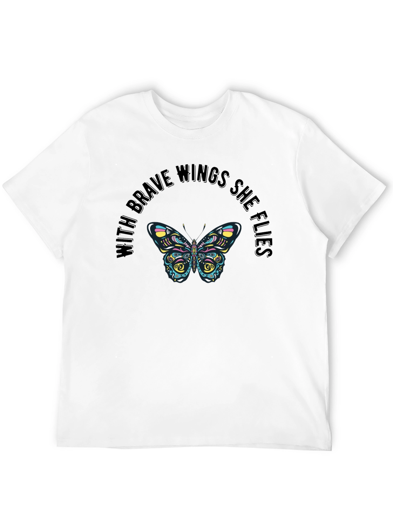 Brave Wings Butterfly Graphic Tee - Comfort Fit