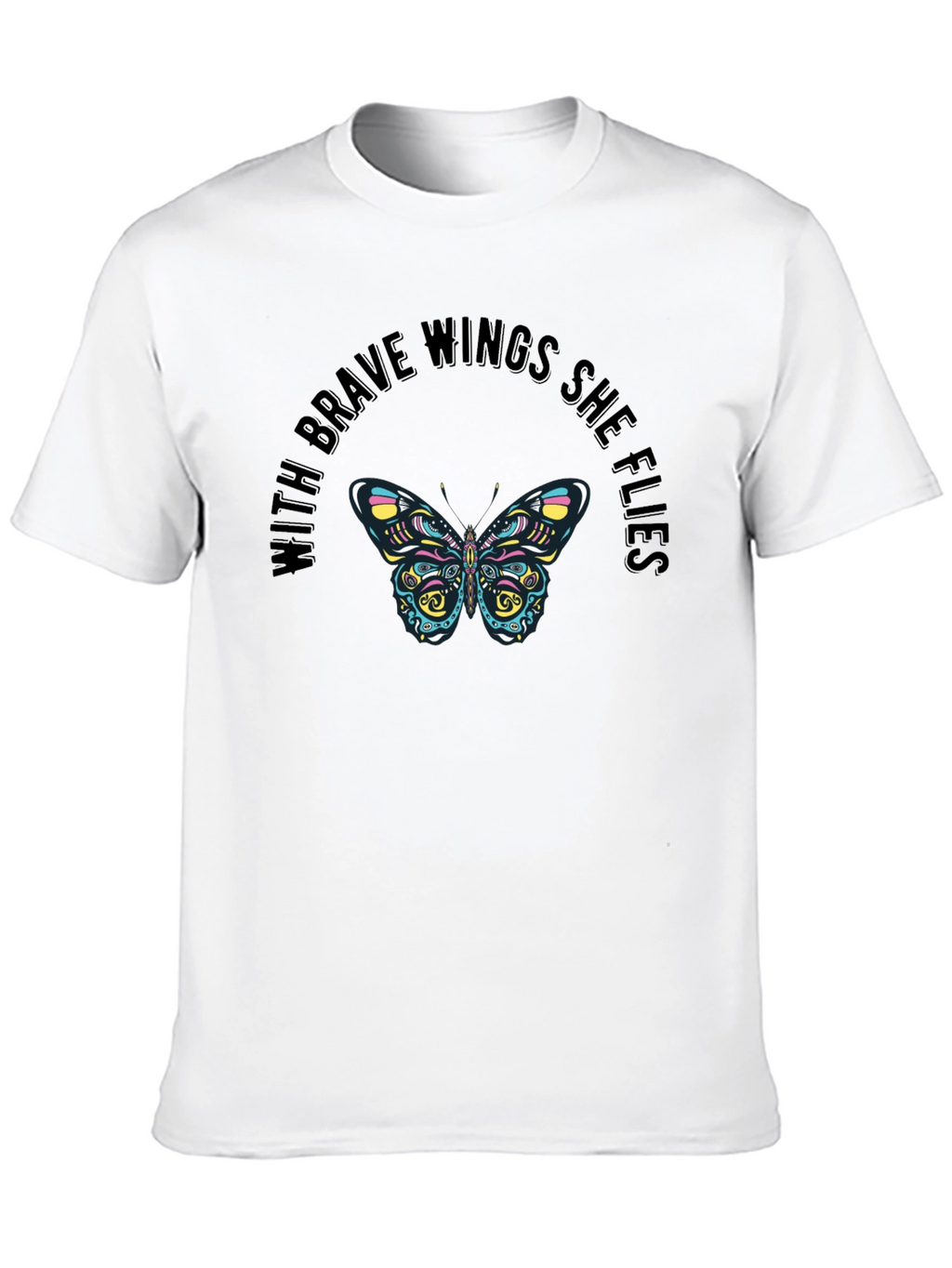 Brave Wings Butterfly Graphic Tee - Comfort Fit