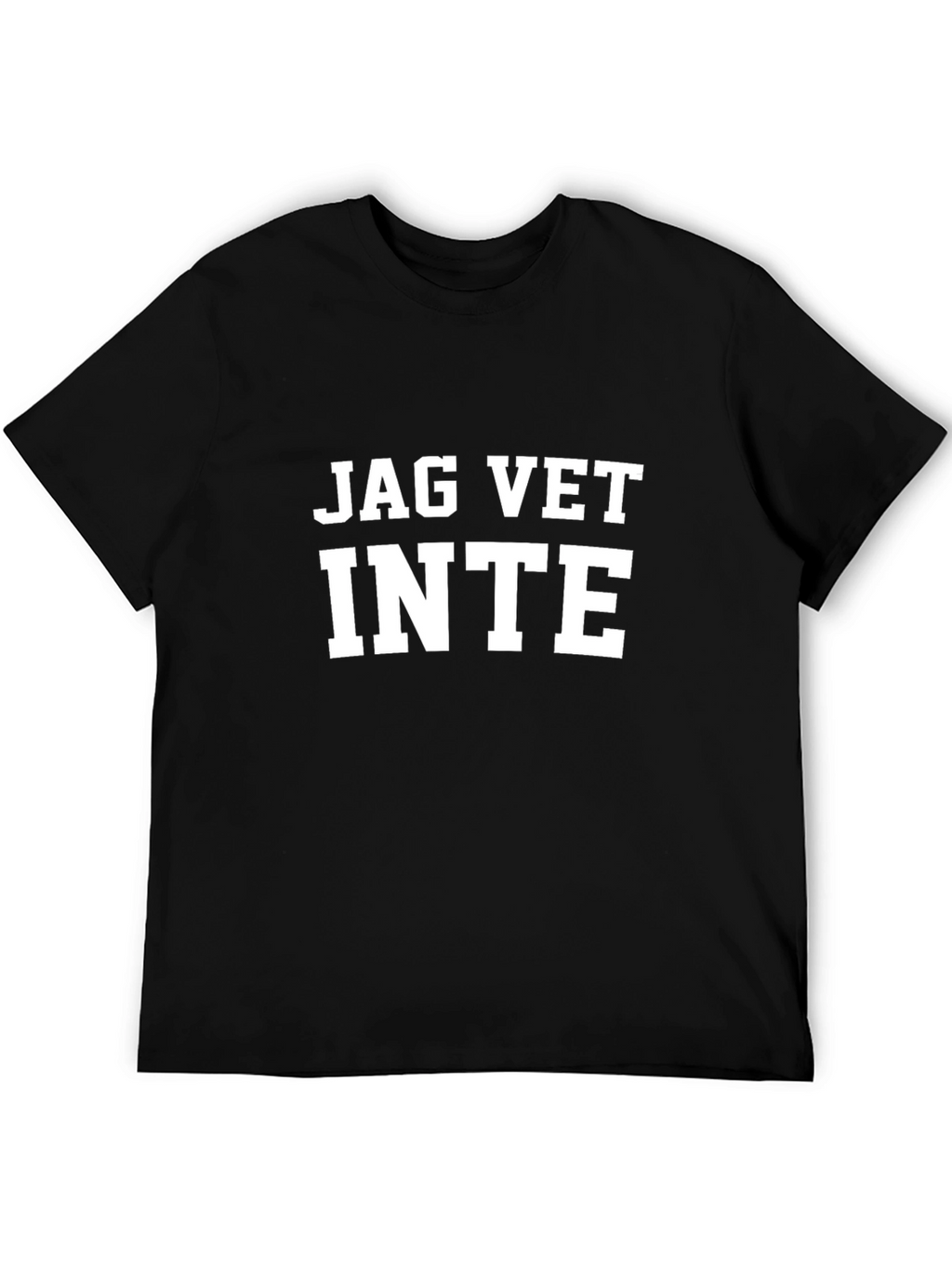 Jag Vet Inte T-Shirt - Black Cotton Blend Tee