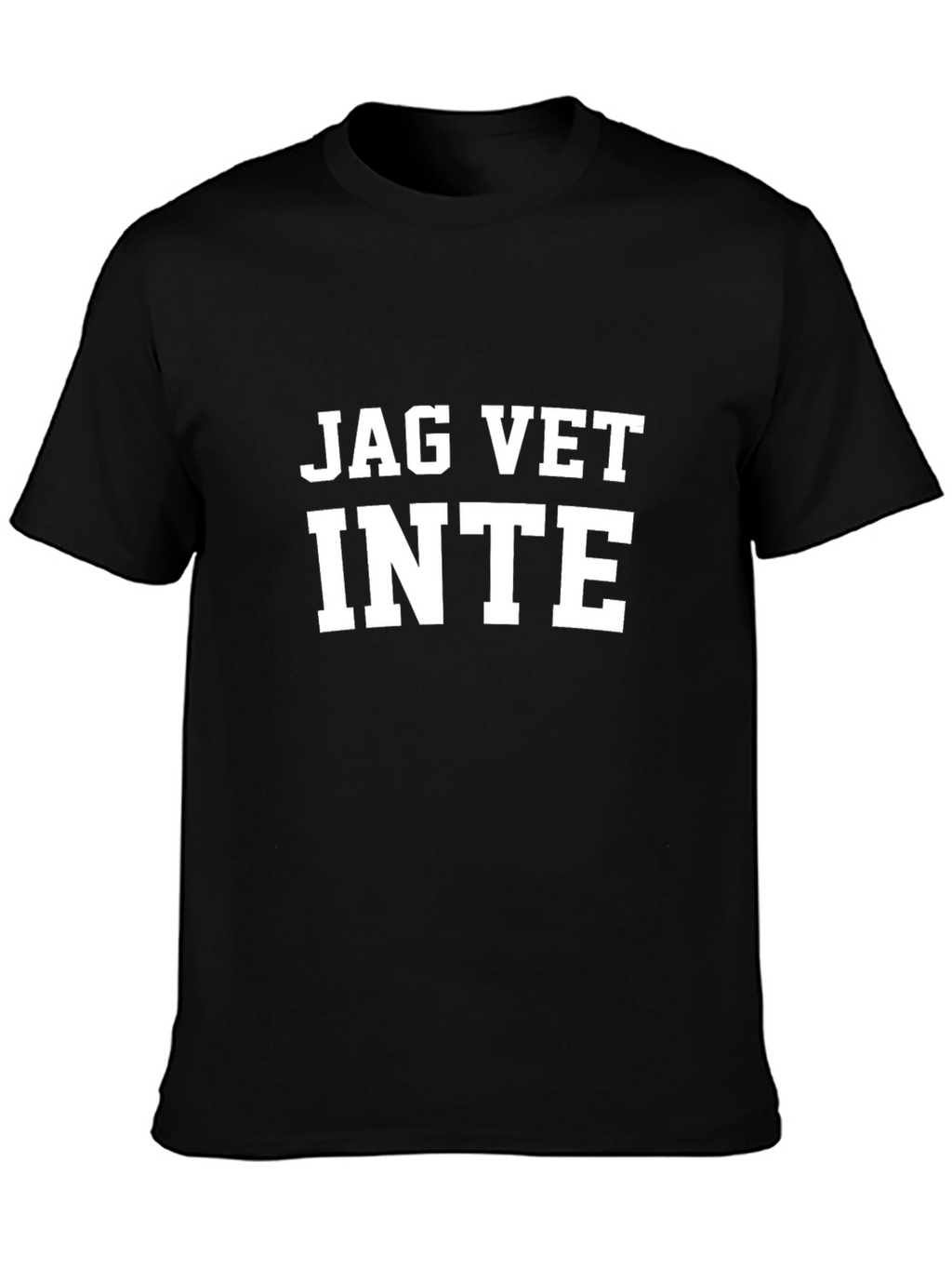 Jag Vet Inte T-Shirt - Black Cotton Blend Tee
