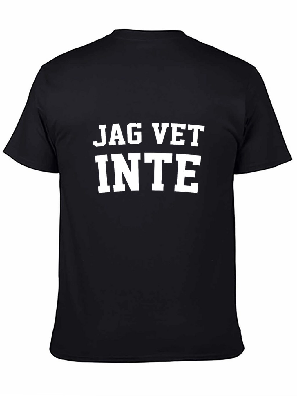 Jag Vet Inte T-Shirt - Black Cotton Blend Tee