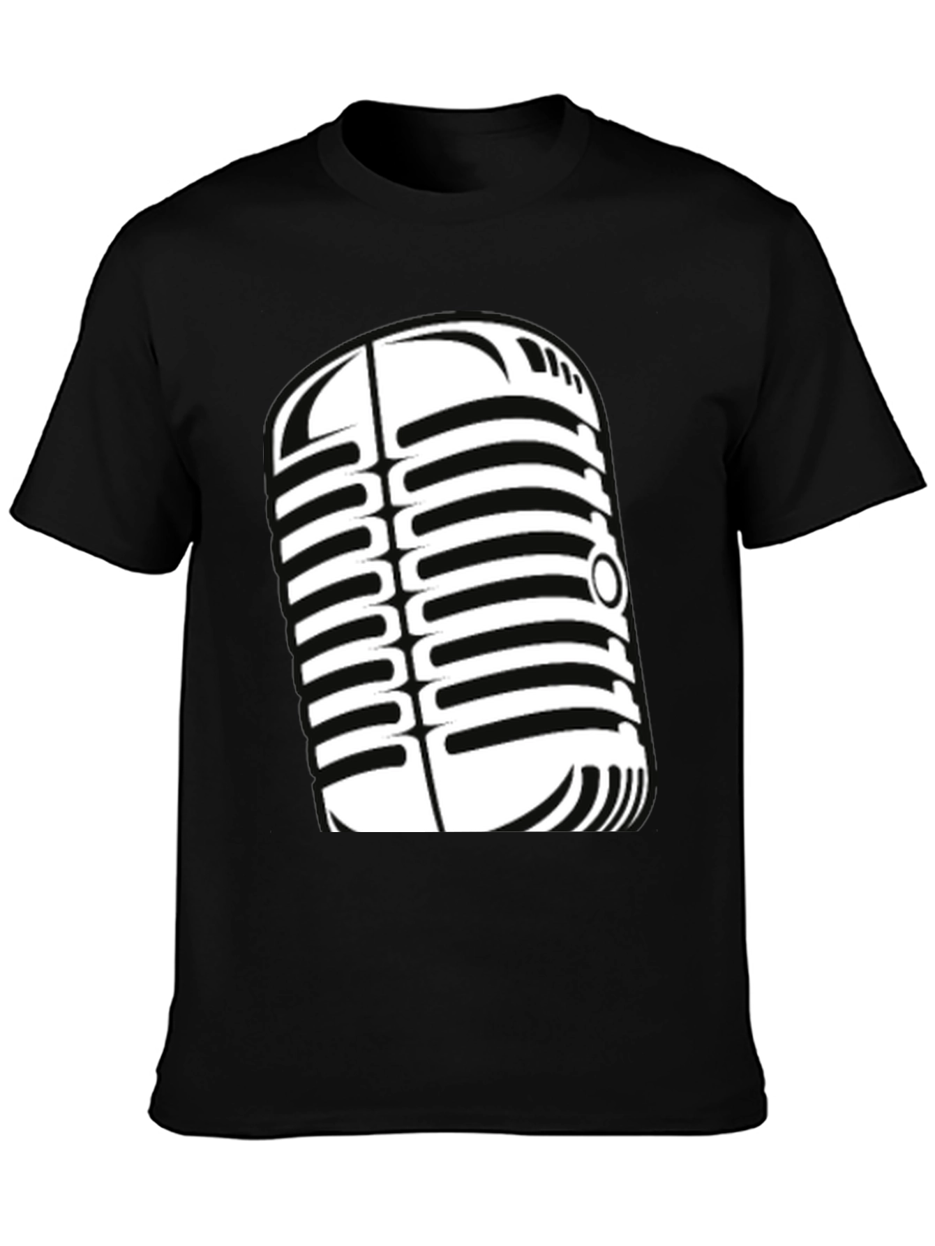 Vintage Microphone Graphic Tee - Classic Style