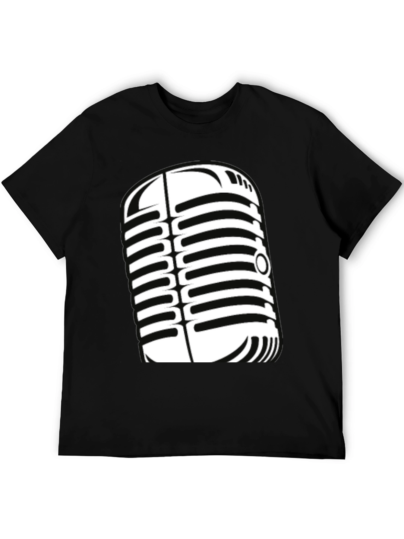 Vintage Microphone Graphic Tee - Classic Style
