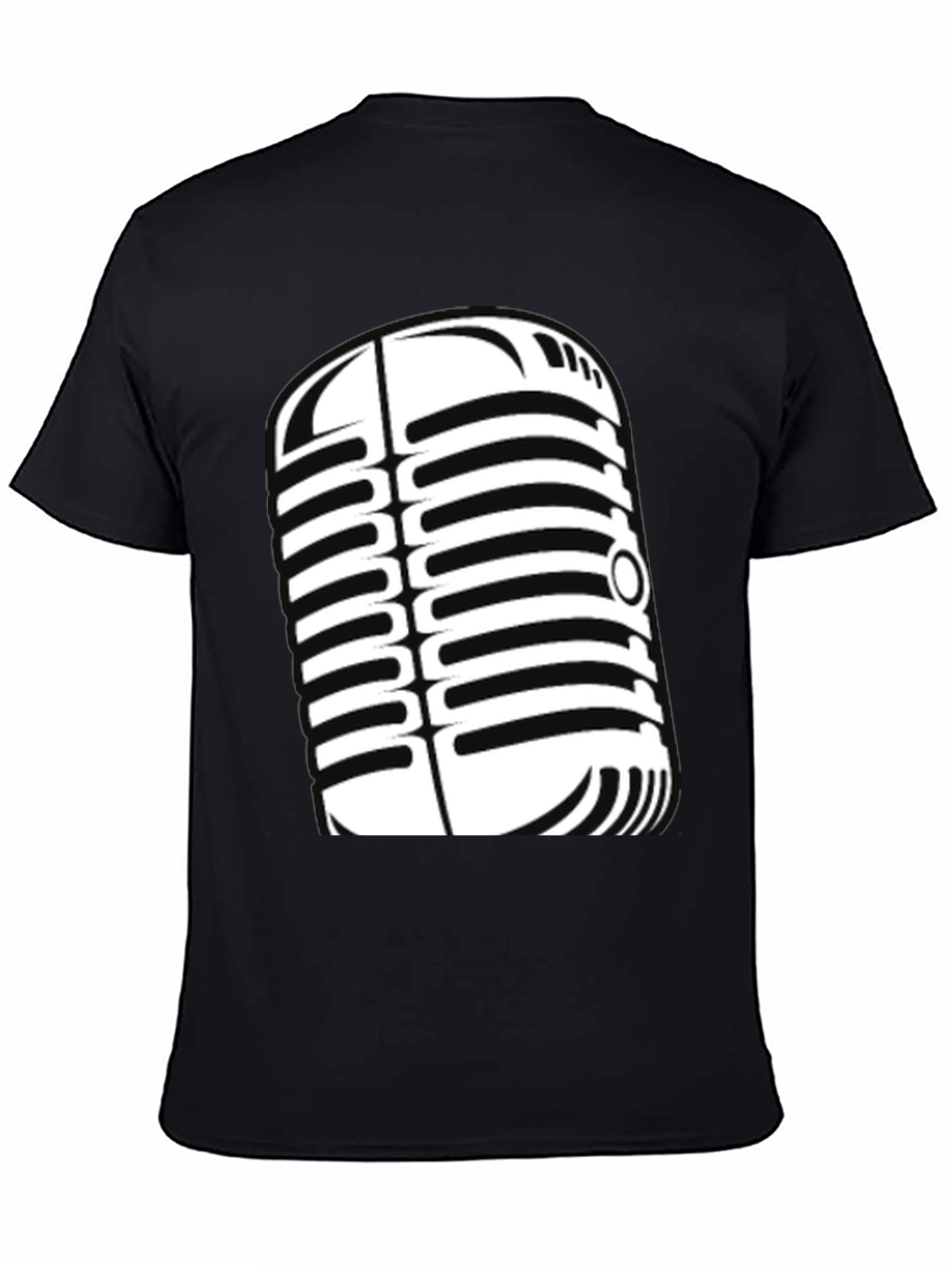 Vintage Microphone Graphic Tee - Classic Style
