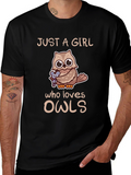 Just a Girl Who Loves Owls T-Shirt