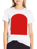 Bold Red Arch Graphic Black T-Shirt