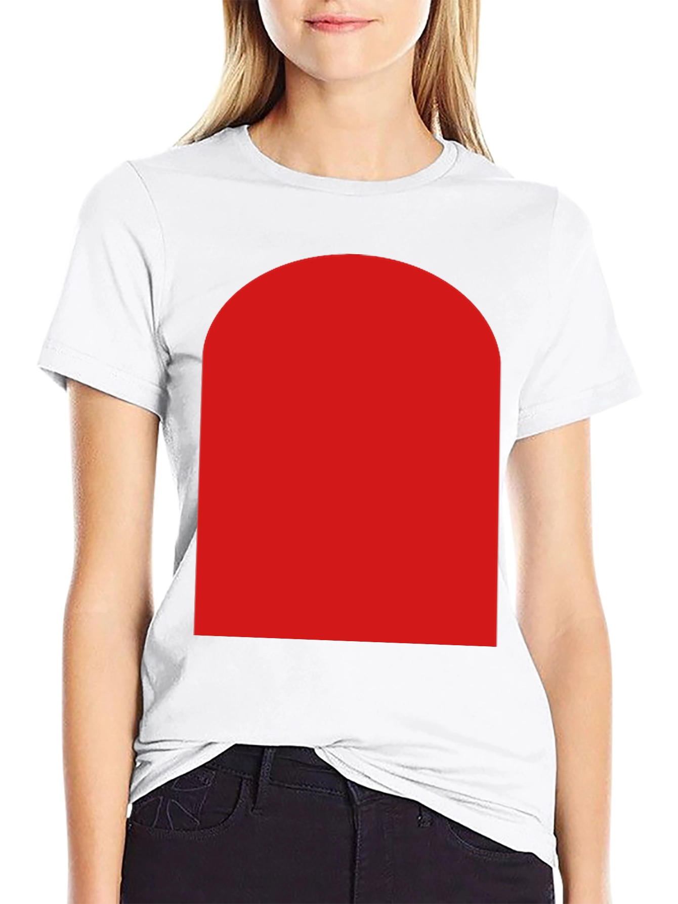Bold Red Arch Graphic Black T-Shirt