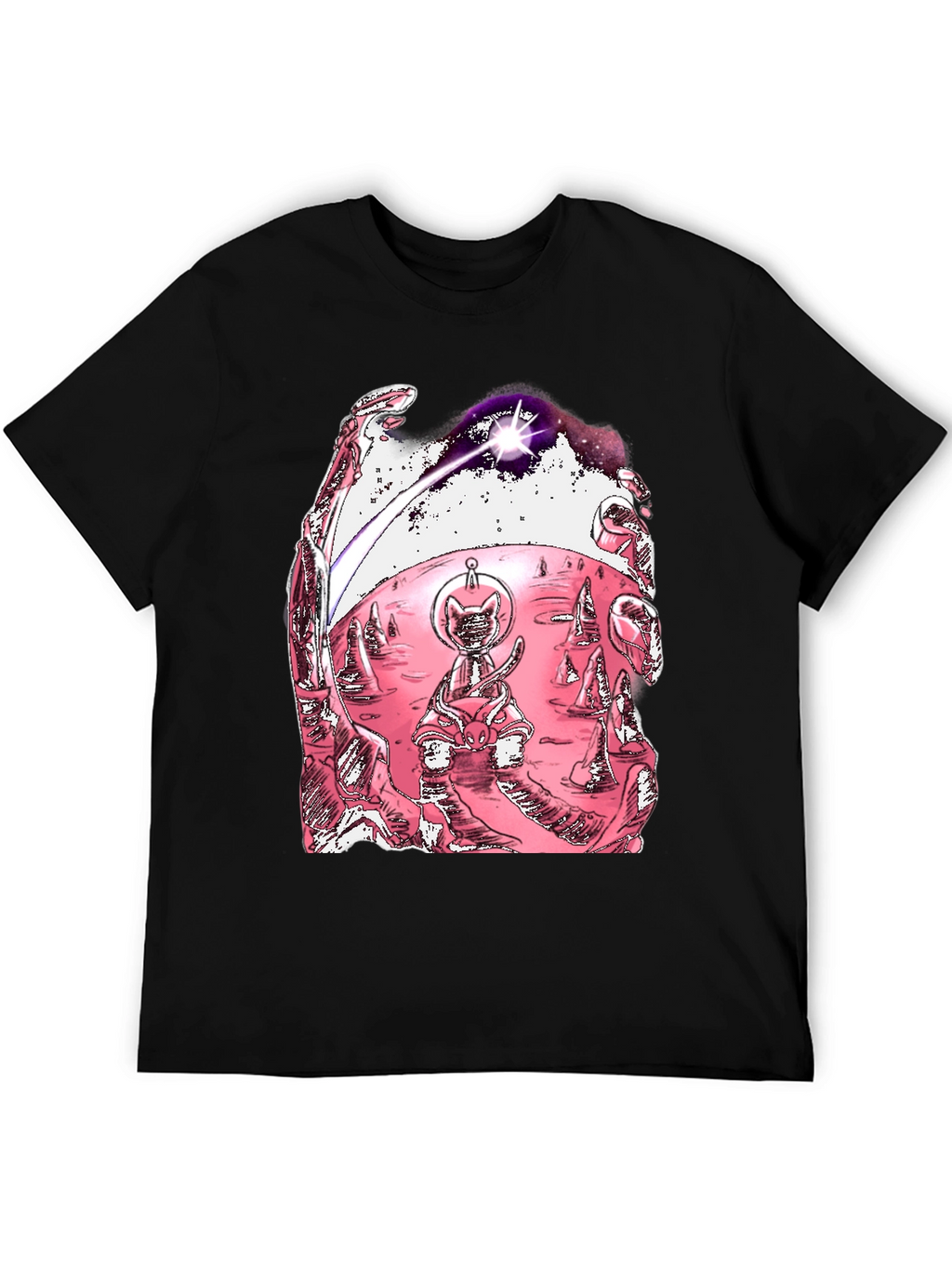 Space Cat T-Shirt - Unique Graphic Tee