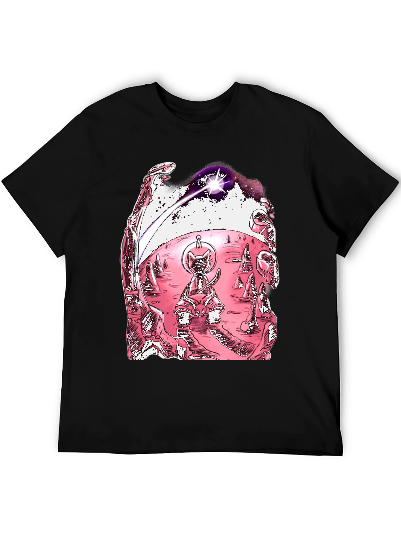 Space Cat T-Shirt - Unique Graphic Tee