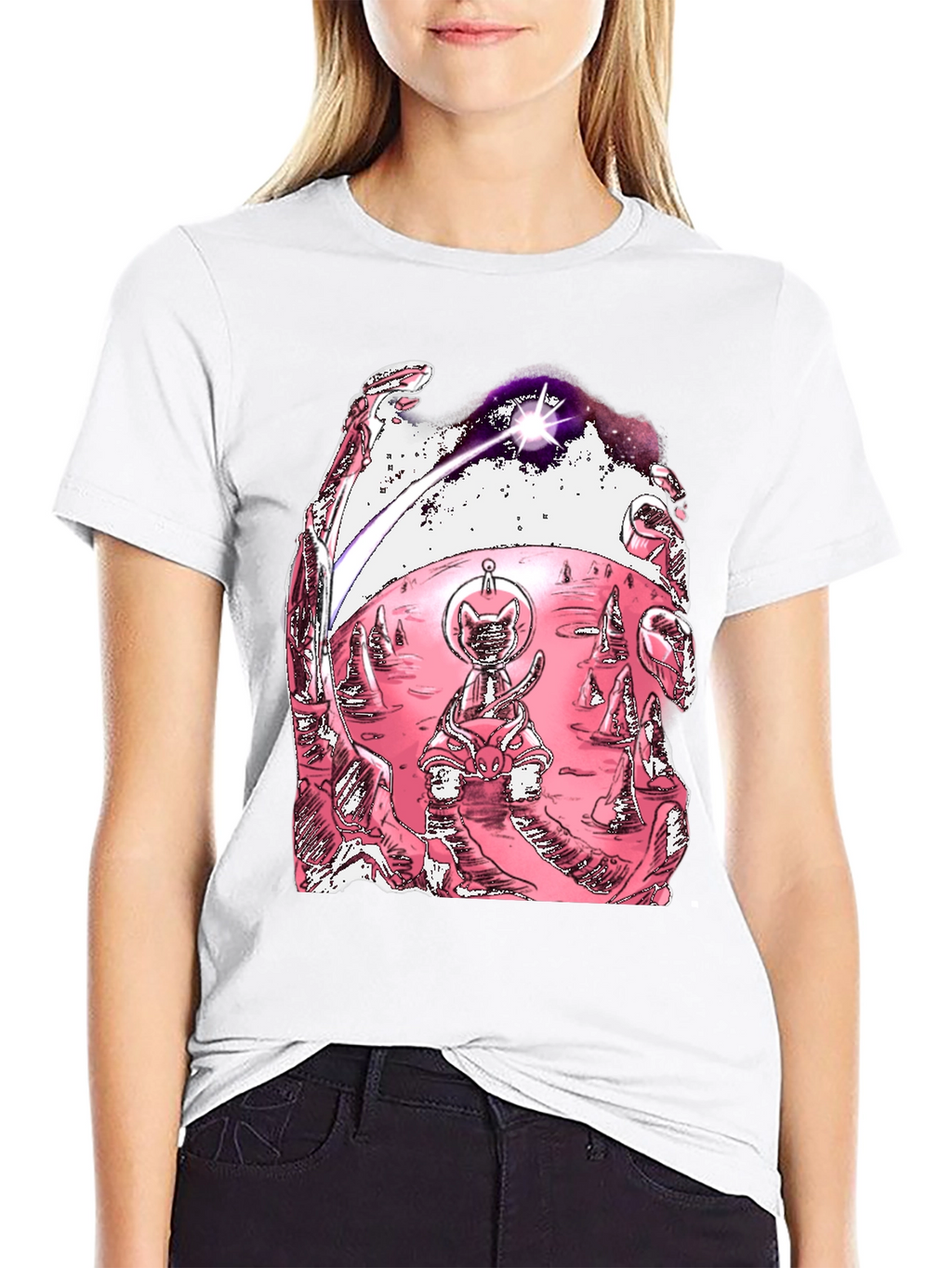 Space Cat T-Shirt - Unique Graphic Tee