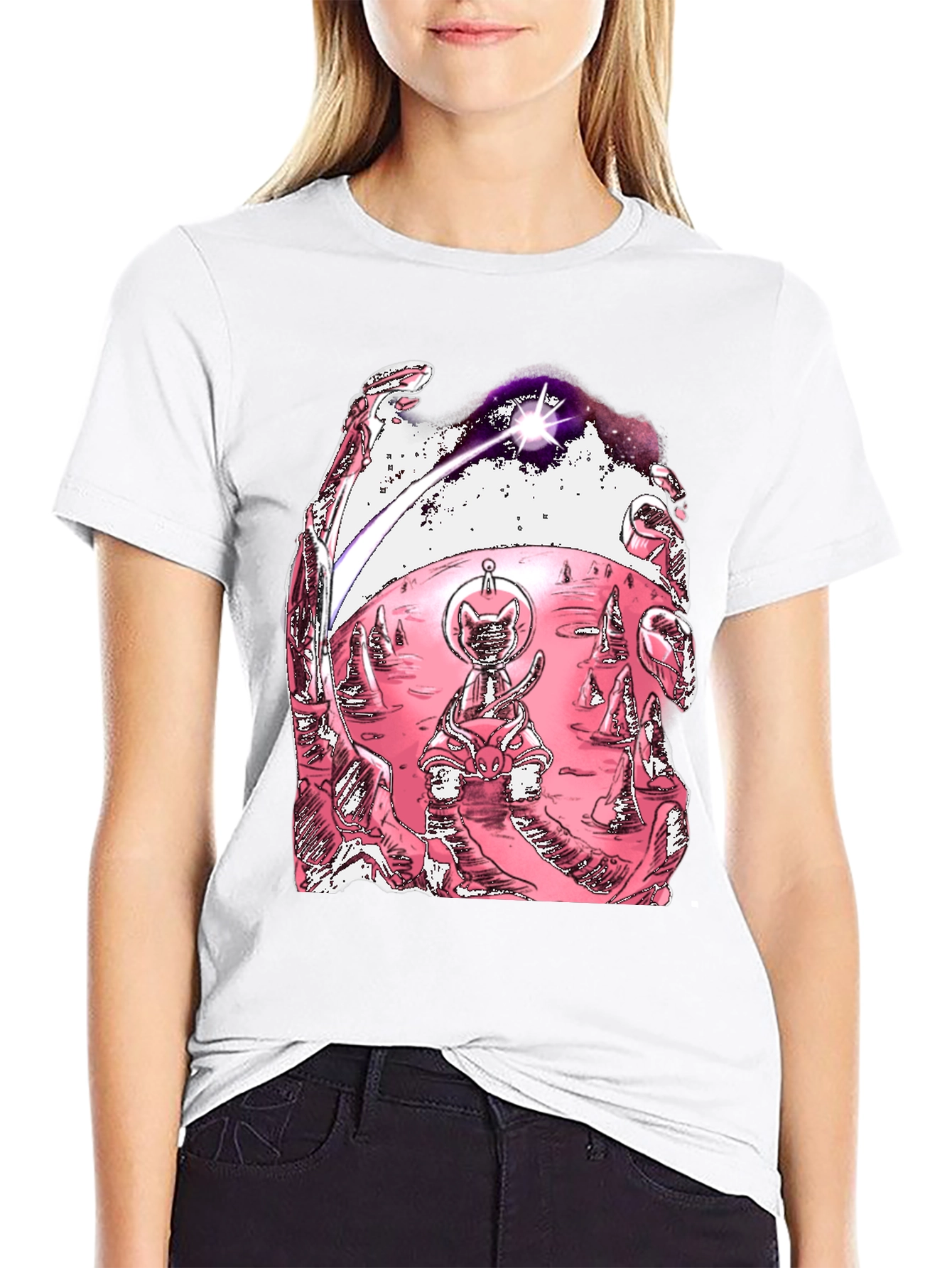 Space Cat T-Shirt - Unique Graphic Tee