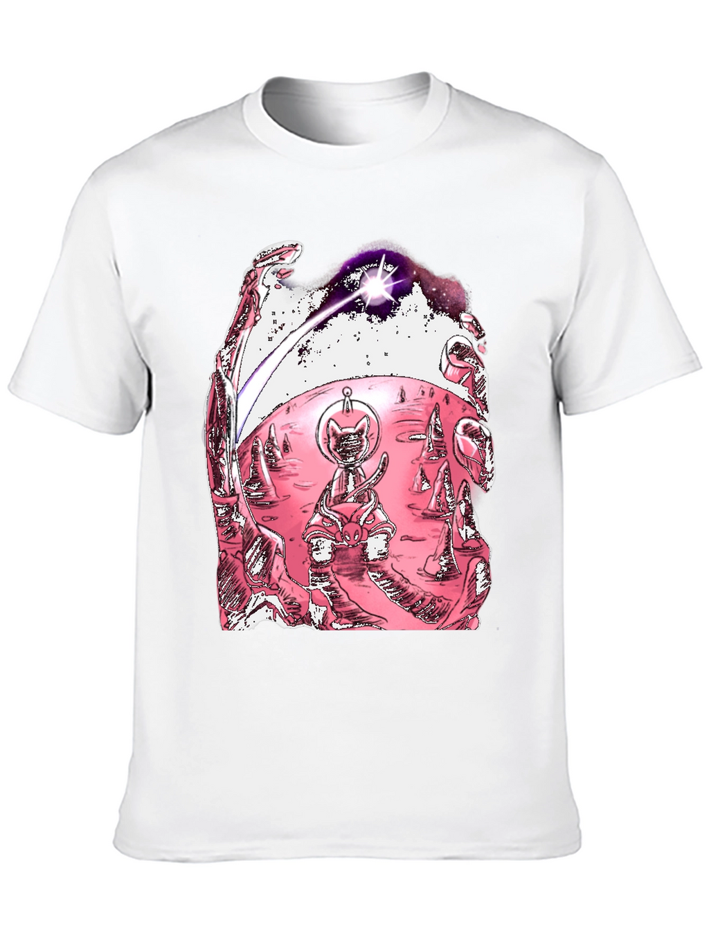 Space Cat T-Shirt - Unique Graphic Tee