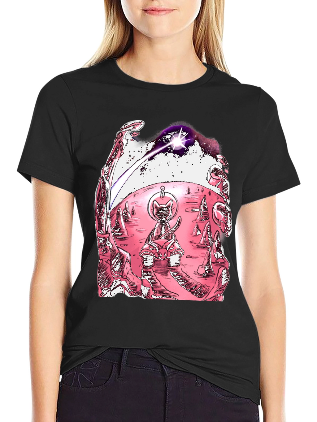 Space Cat T-Shirt - Unique Graphic Tee
