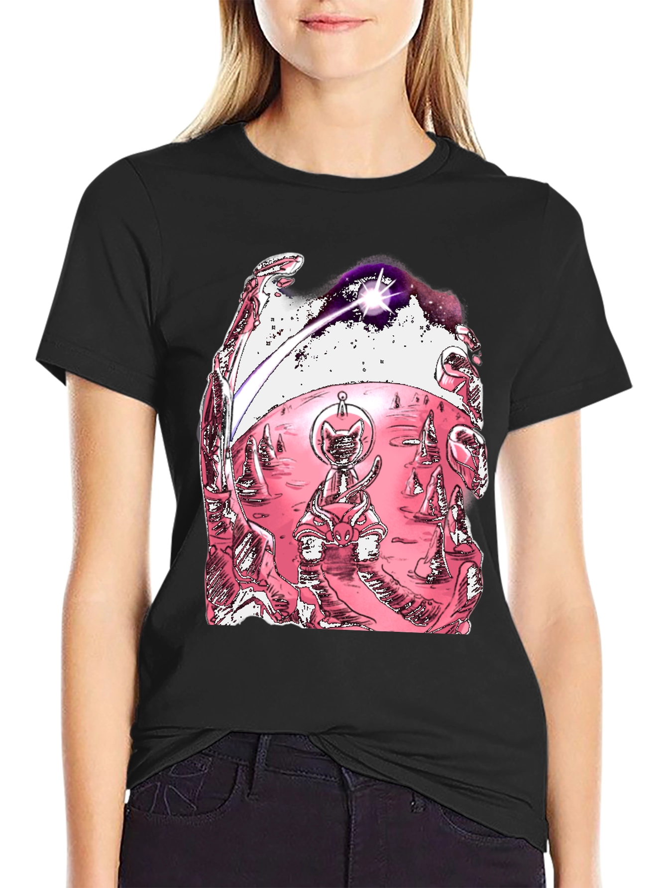 Space Cat T-Shirt - Unique Graphic Tee