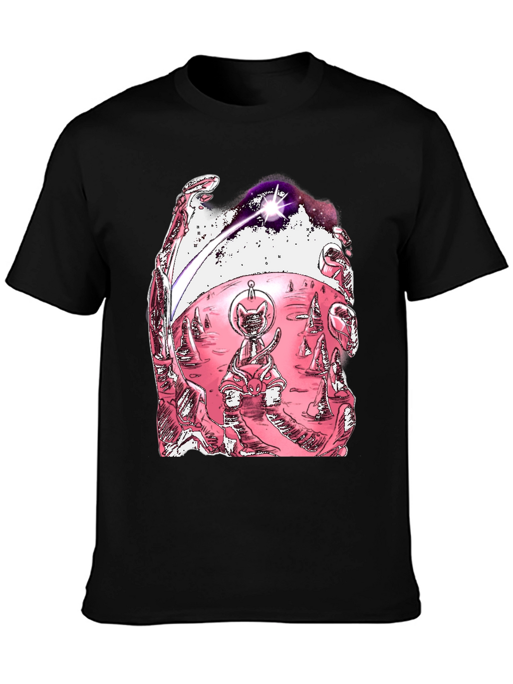 Space Cat T-Shirt - Unique Graphic Tee