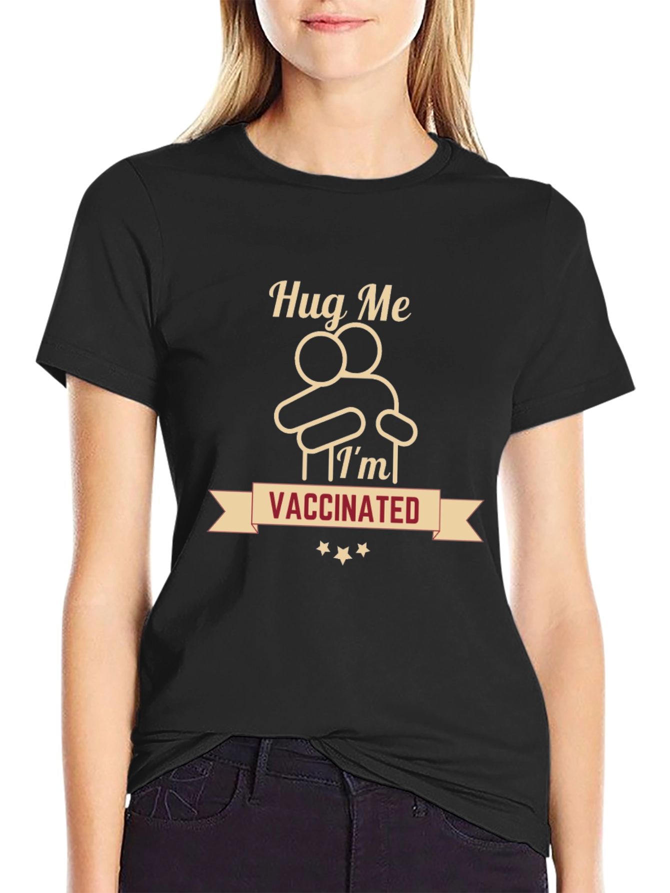 Hug Me Im Vaccinated T-Shirt -  Comfortable Cotton Tee