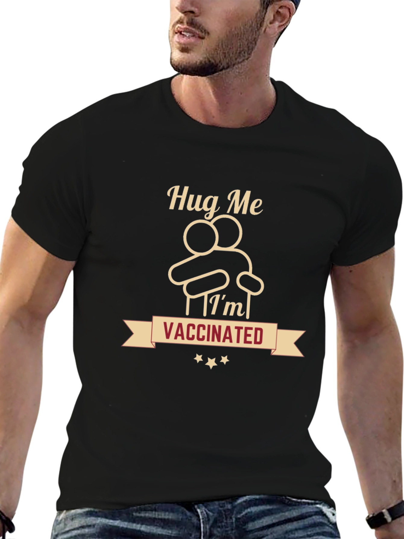 Hug Me Im Vaccinated T-Shirt -  Comfortable Cotton Tee
