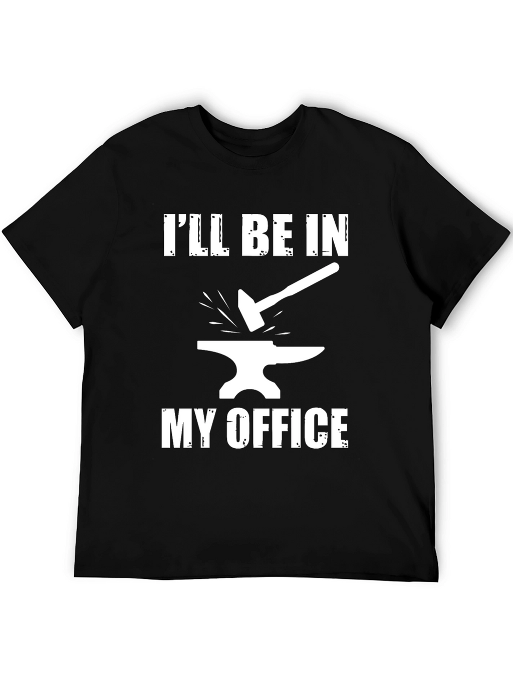 Blacksmith Office T-Shirt - Hammer and Anvil Design