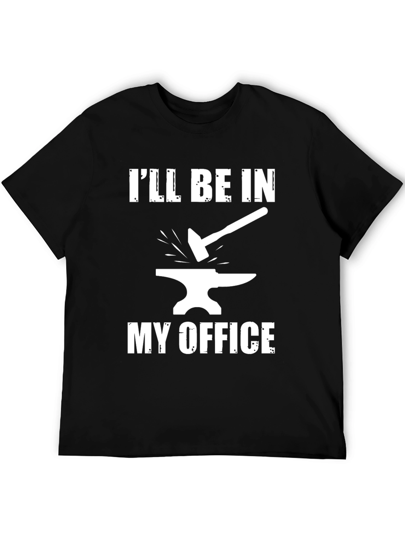 Blacksmith Office T-Shirt - Hammer and Anvil Design