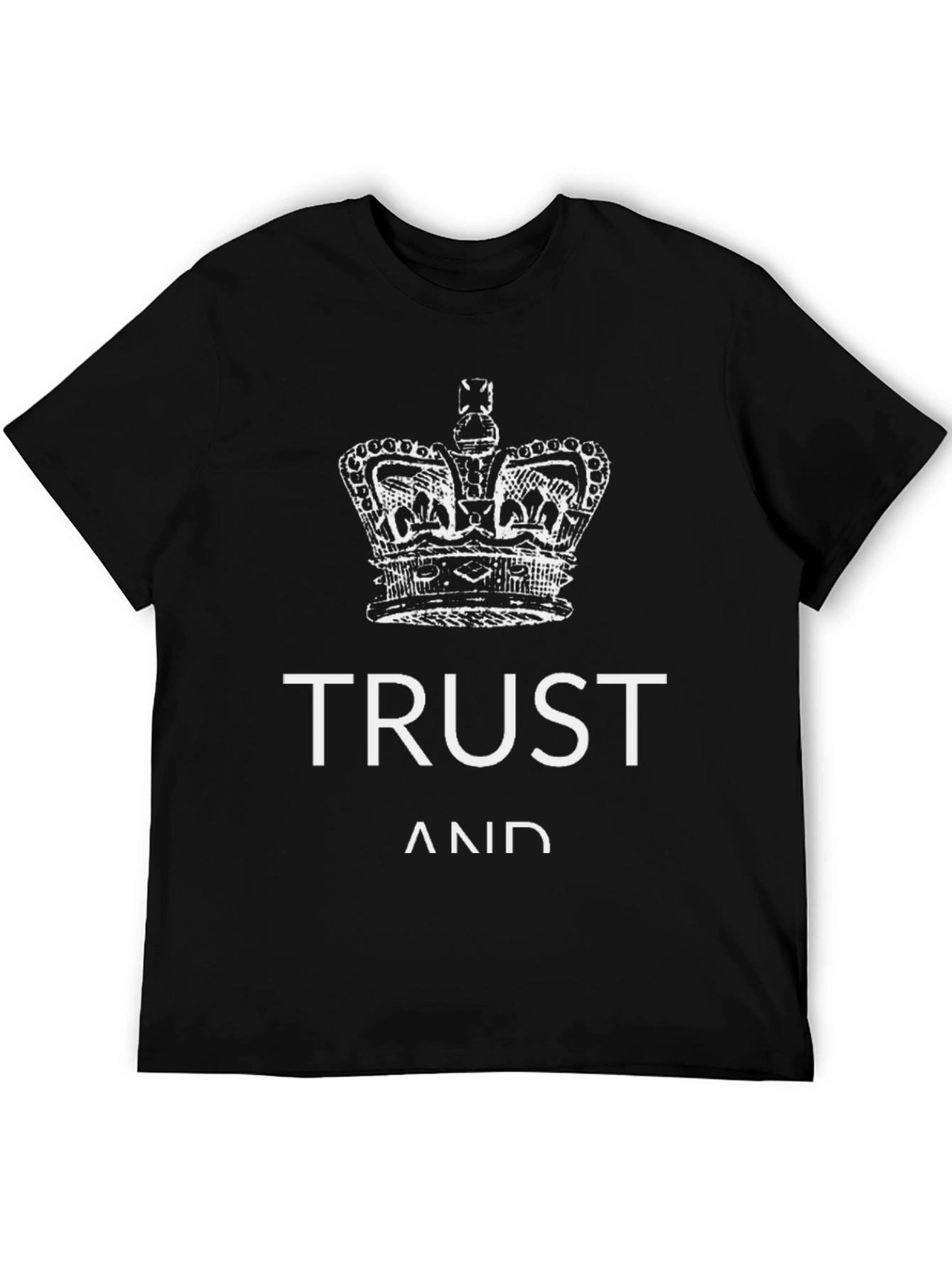 Trust And Tee - Crown Graphic Black T-Shirt