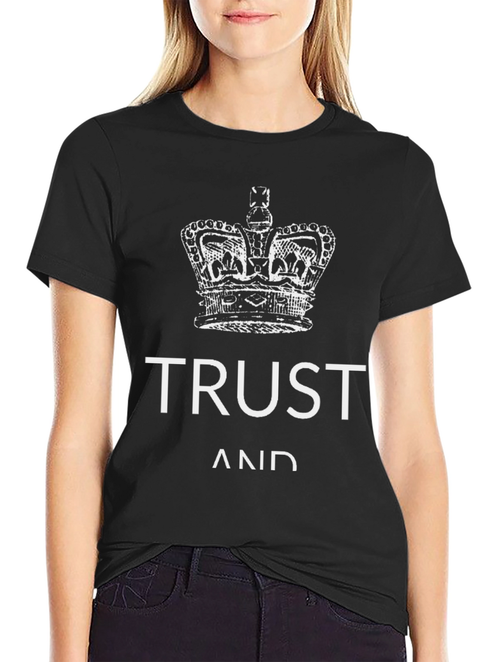 Trust And Tee - Crown Graphic Black T-Shirt