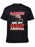 Flamingo Spirit Animal Graphic Tee - Casual Comfort