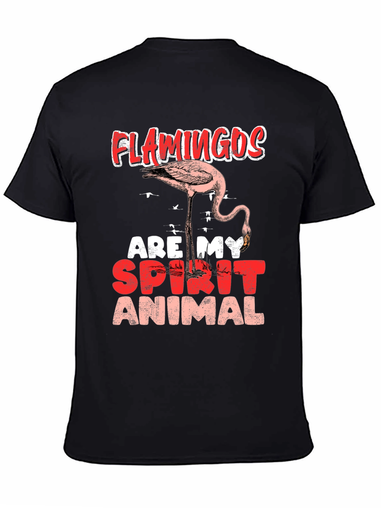 Flamingo Spirit Animal Graphic Tee - Casual Comfort