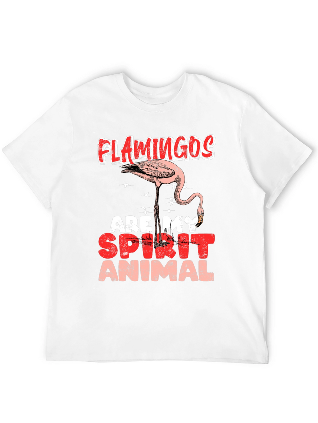 Flamingo Spirit Animal Graphic Tee - Casual Comfort