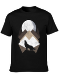 Wolf Moon Graphic T-Shirt - Nature Lovers Tee
