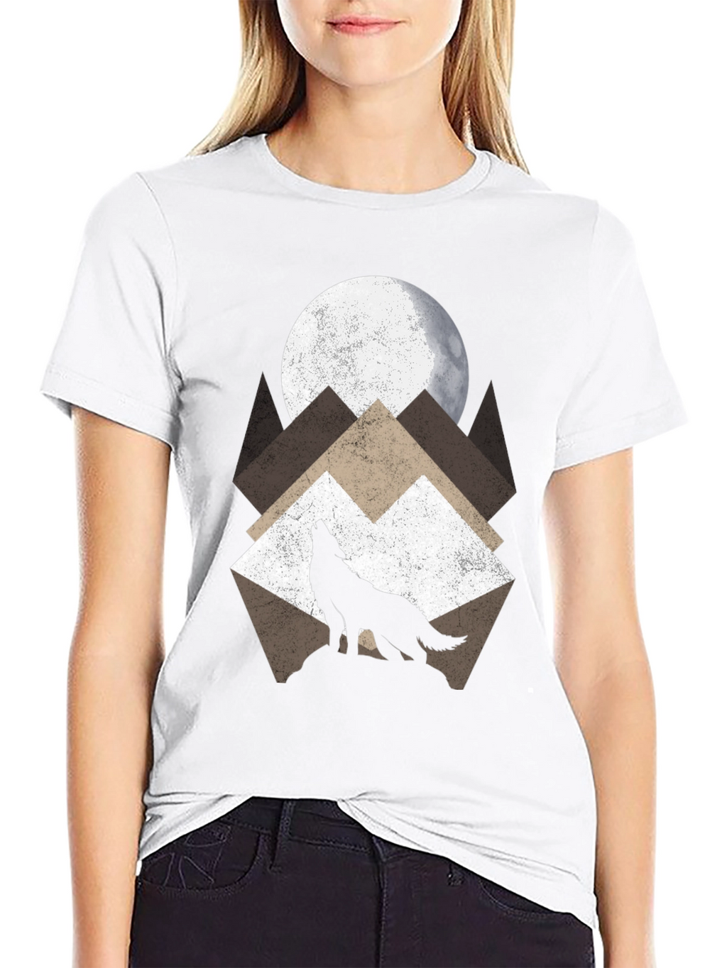 Wolf Moon Graphic T-Shirt - Nature Lovers Tee