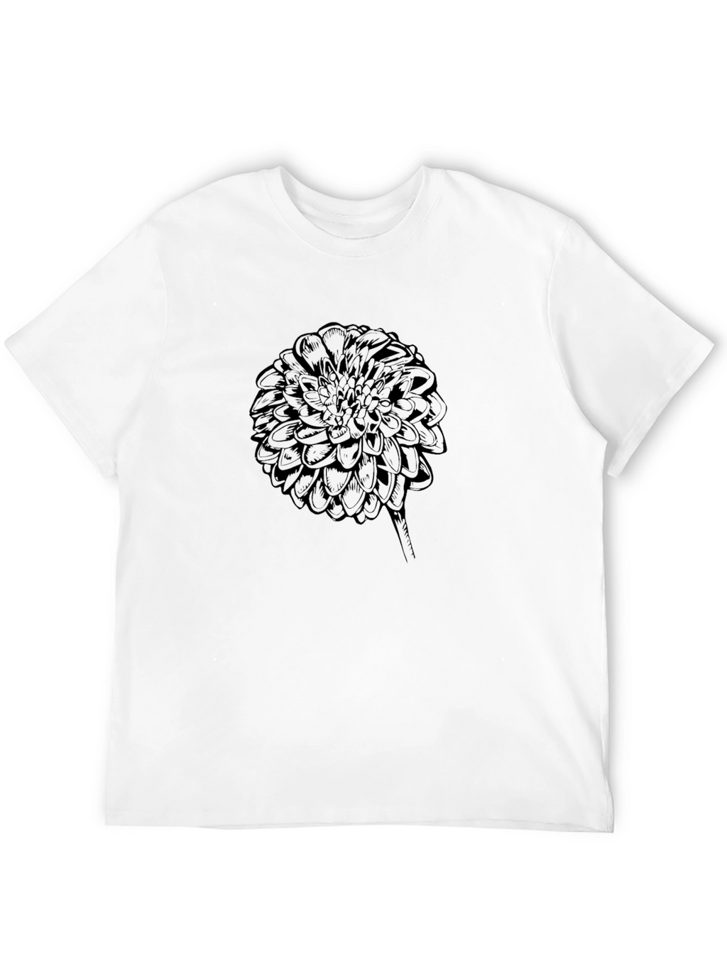 Black Floral Graphic Tee - Stylish Mens T-Shirt