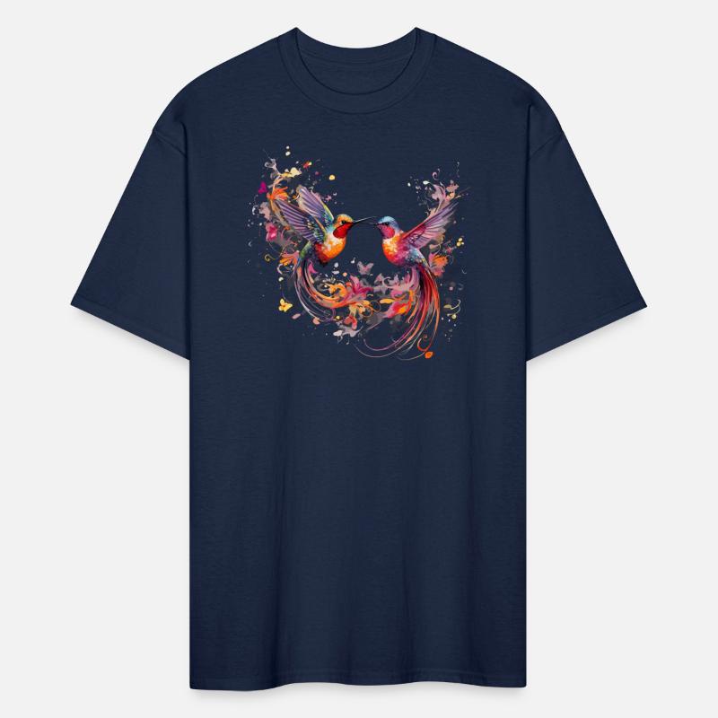 Pair of flying hummingbirds, Art Design