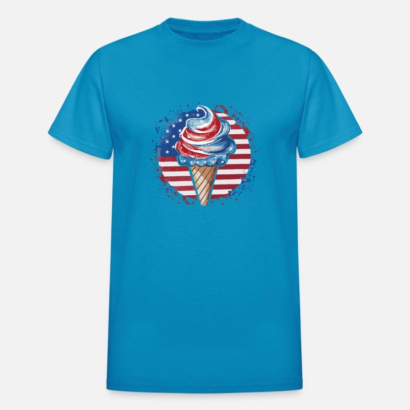 Patriotic American Flag Ice Cream Cone for a