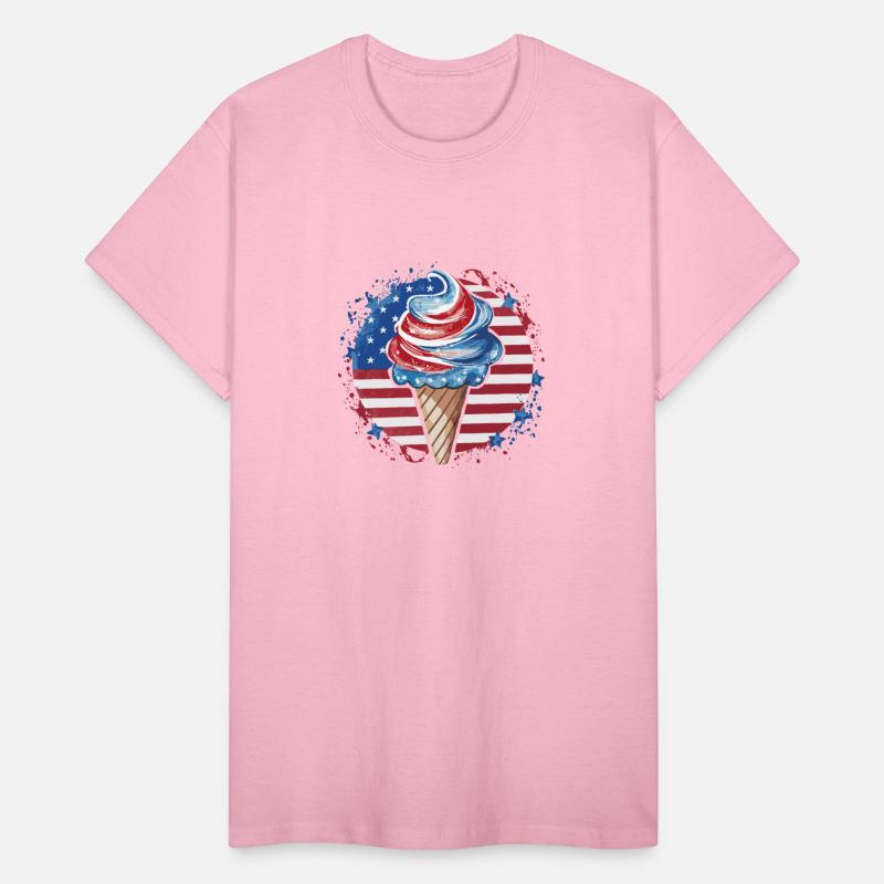 Patriotic American Flag Ice Cream Cone for a