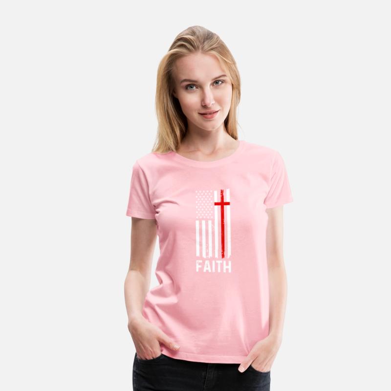 Patriotic Christian Faith Jesus USA Flag Cross
