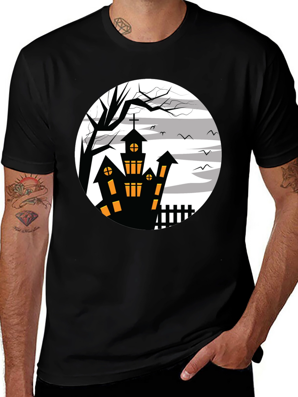 Spooky Haunted House Halloween T-Shirt