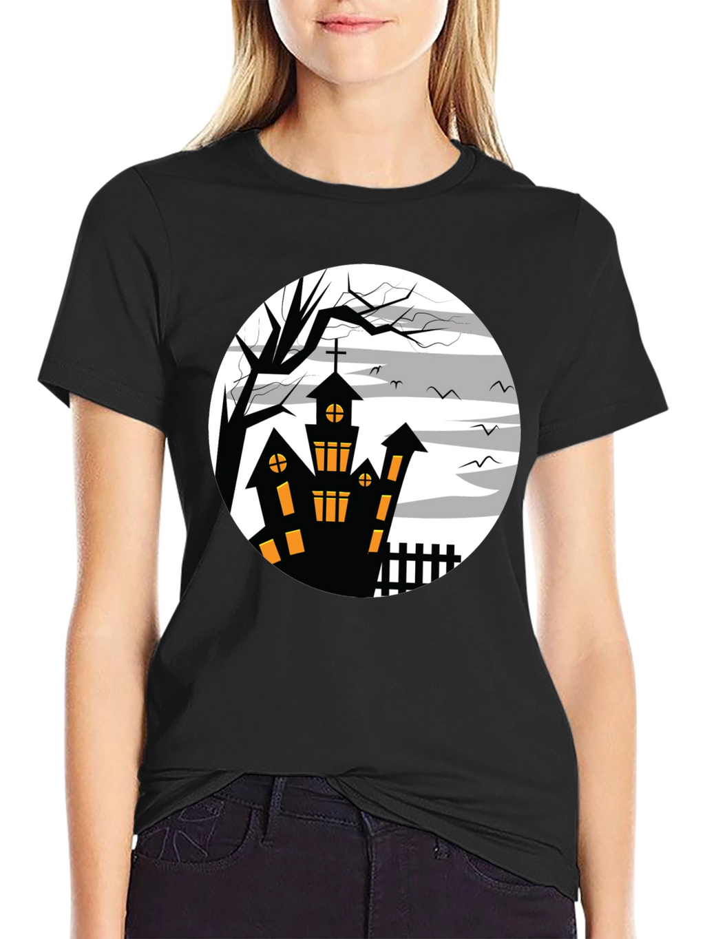 Spooky Haunted House Halloween T-Shirt