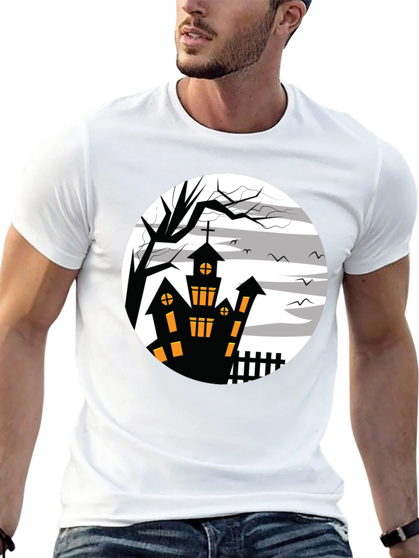 Spooky Haunted House Halloween T-Shirt