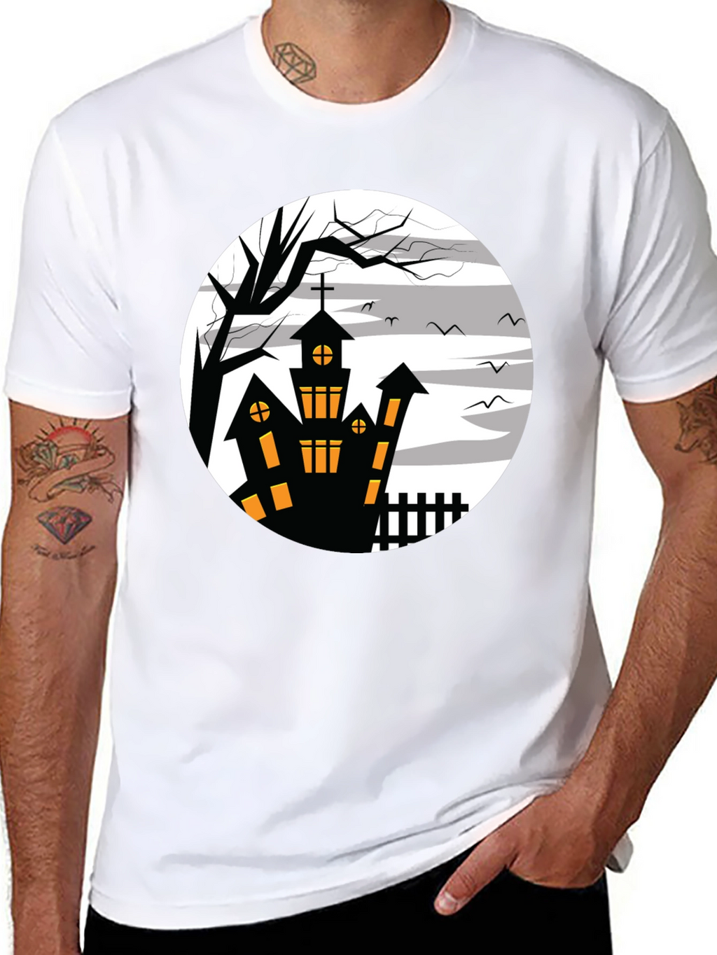 Spooky Haunted House Halloween T-Shirt