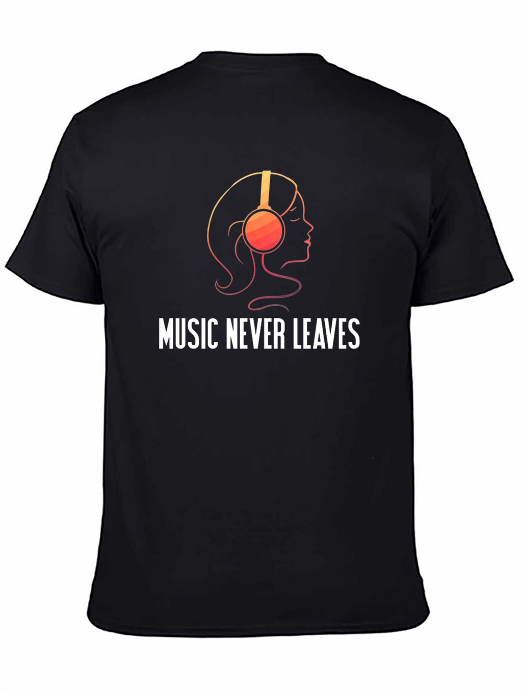 Music Never Leaves Black Graphic Tee