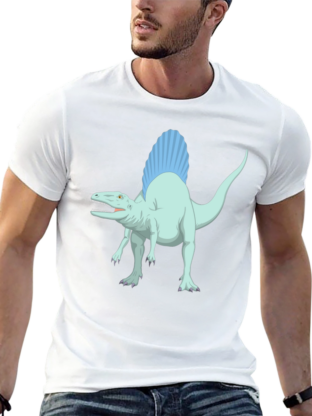 Spinosaurus Graphic Tee - Black Cotton T-Shirt
