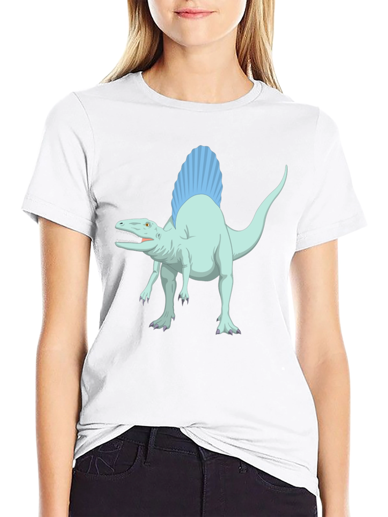 Spinosaurus Graphic Tee - Black Cotton T-Shirt