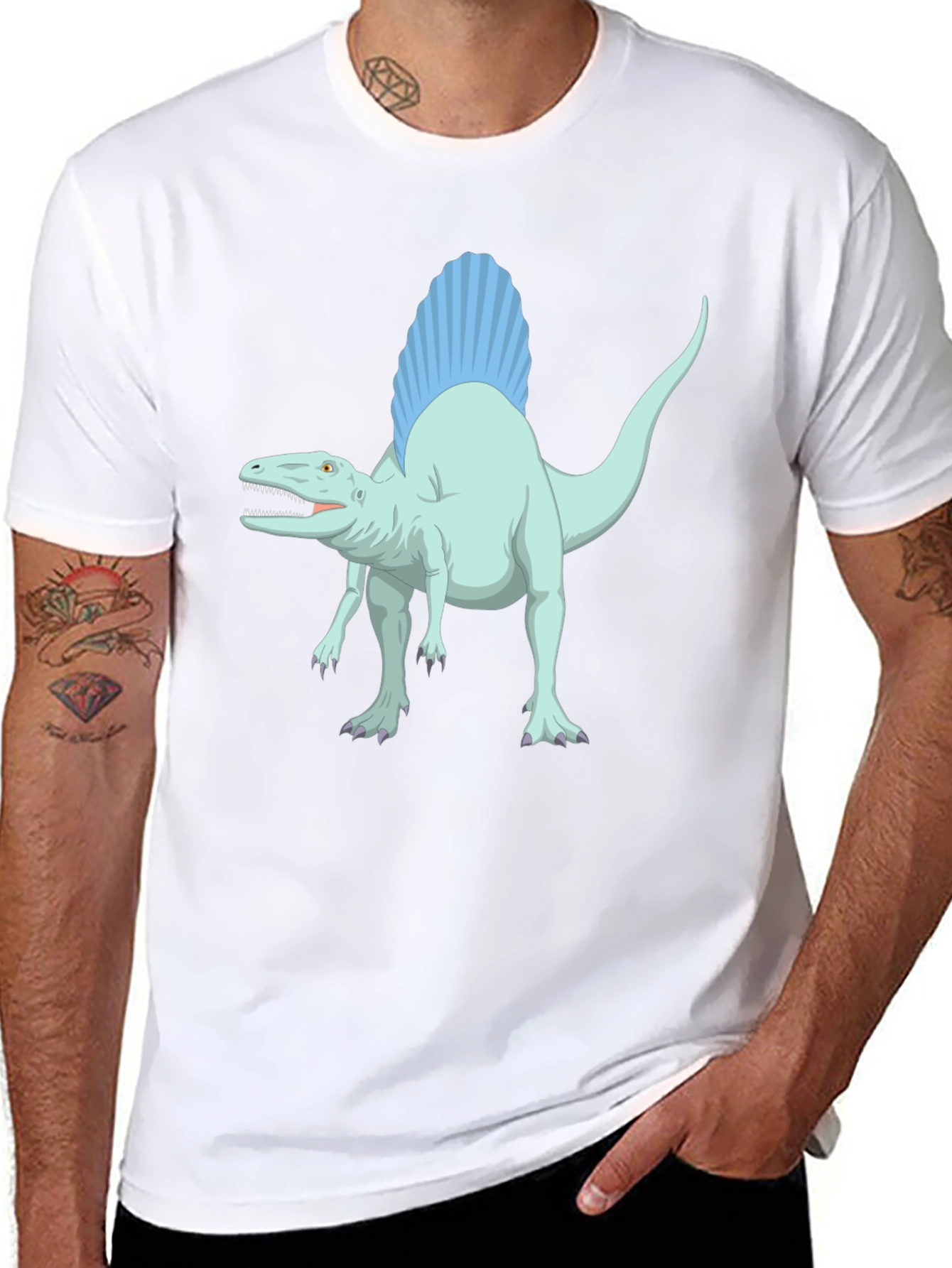 Spinosaurus Graphic Tee - Black Cotton T-Shirt