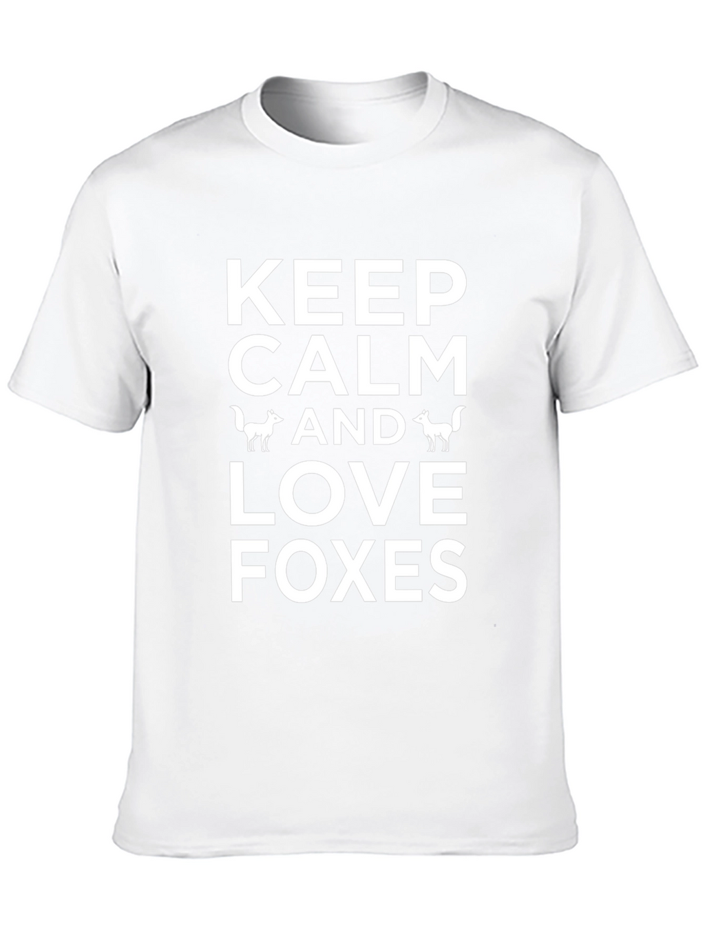Keep Calm Love Foxes Black T-Shirt