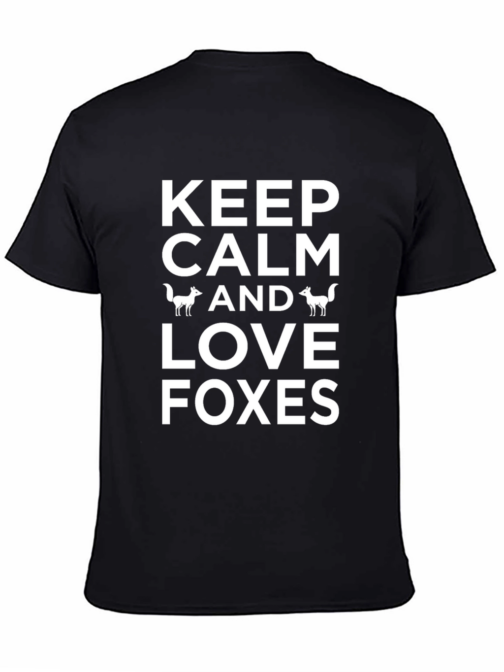 Keep Calm Love Foxes Black T-Shirt