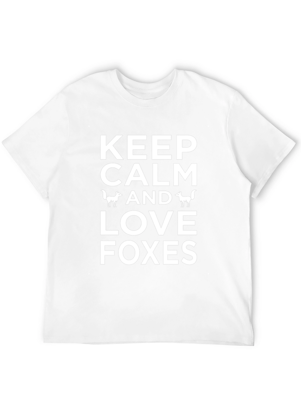 Keep Calm Love Foxes Black T-Shirt