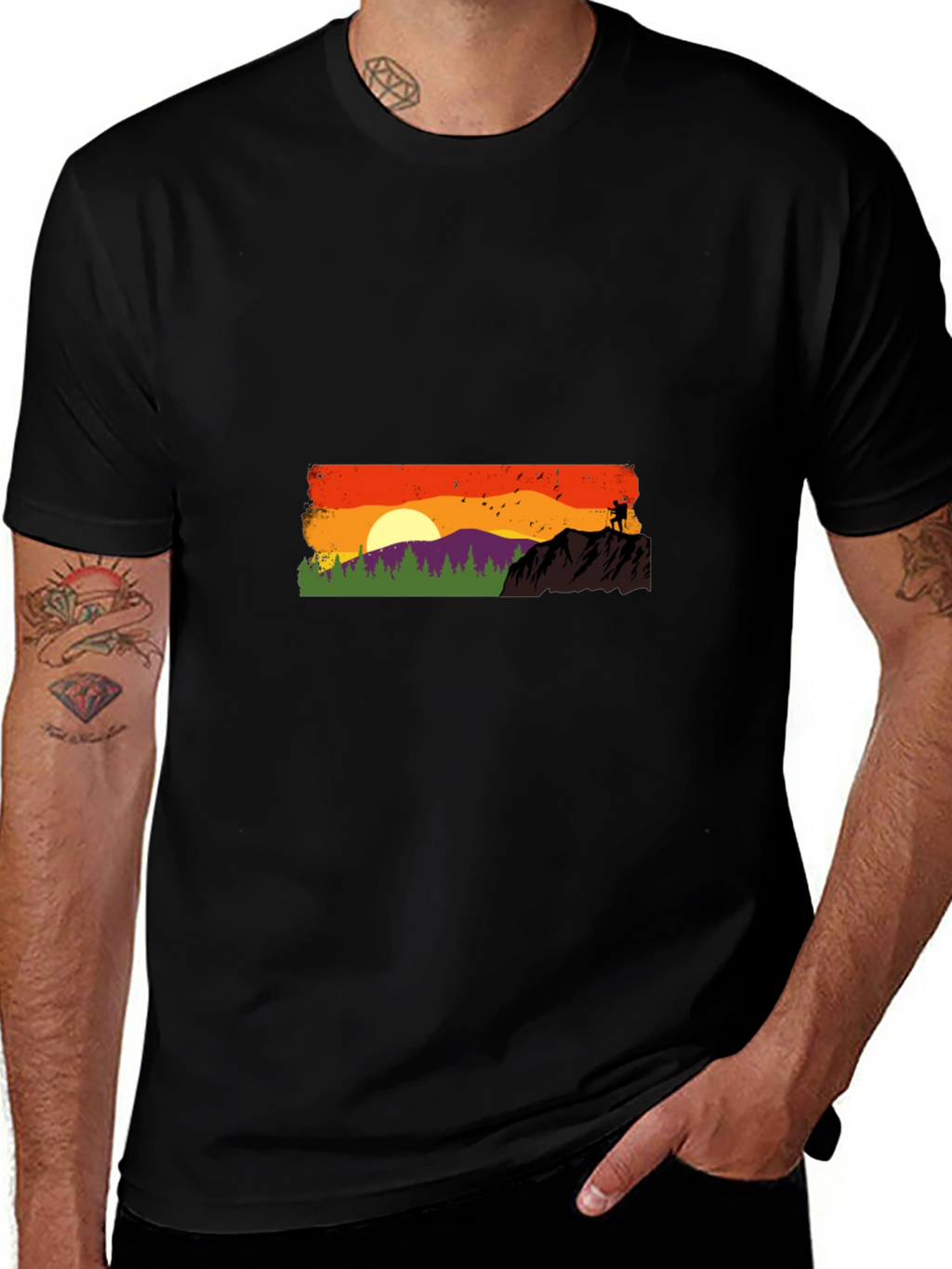 Sunset Hike Graphic Tee - Adventure Awaits!