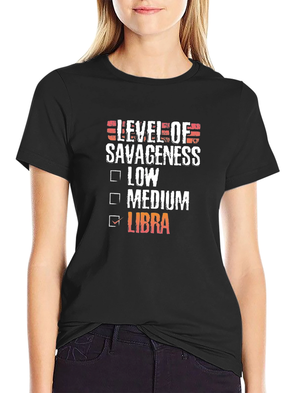 Level of Savageness Libra Zodiac T-Shirt